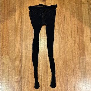Delicate Open Lace Black Tights